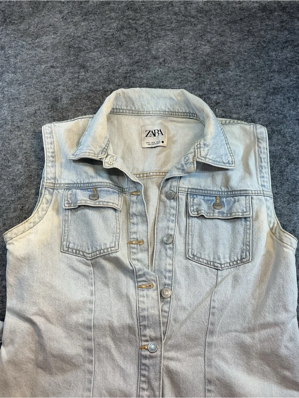 Zara sleeveless denim
